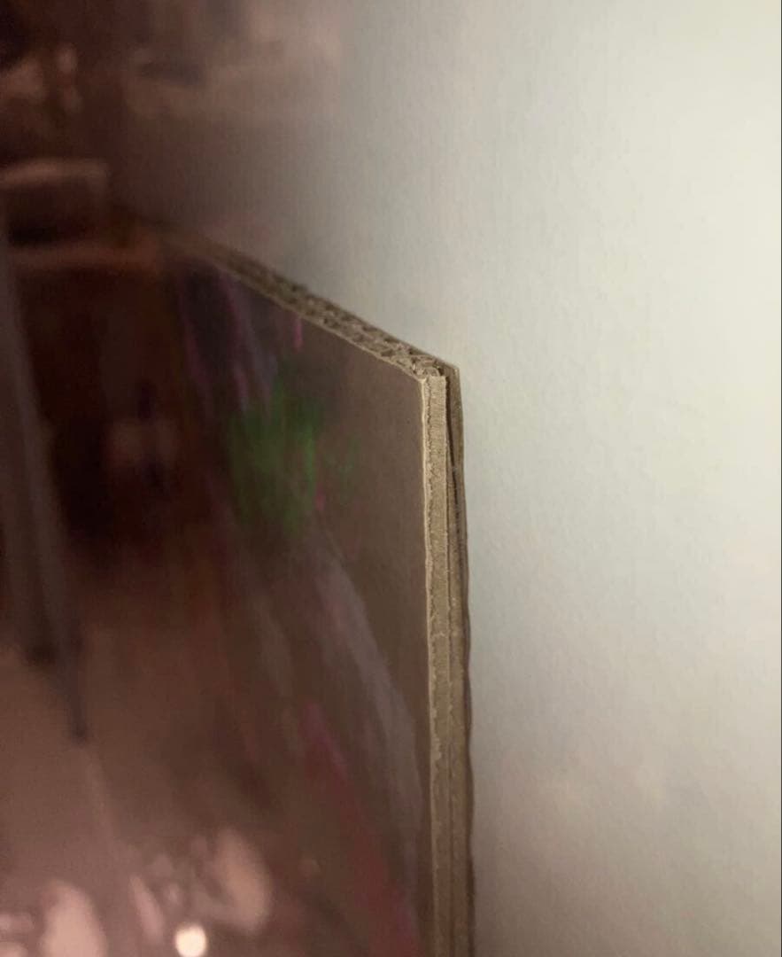 手描き ロッカクアヤコ ダンボール 特大アート作品　額装済み　模写