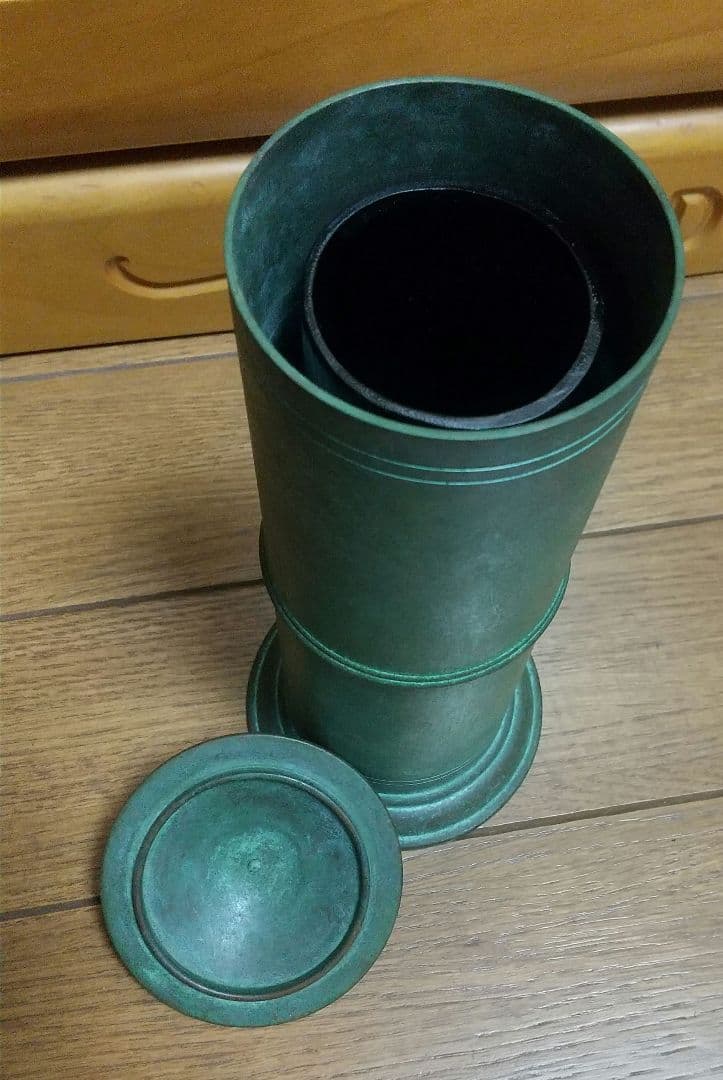 【憲一造】経筒花入 花器 花生 送料無料 99