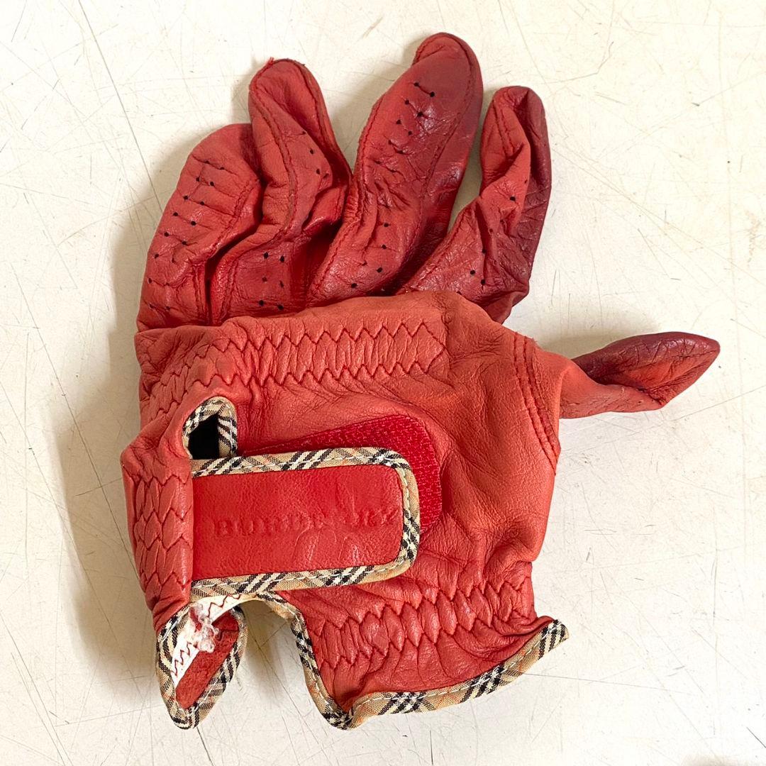 Y♪ Burberry Golf バーバリー キャディバッグ 赤×ノバチェック