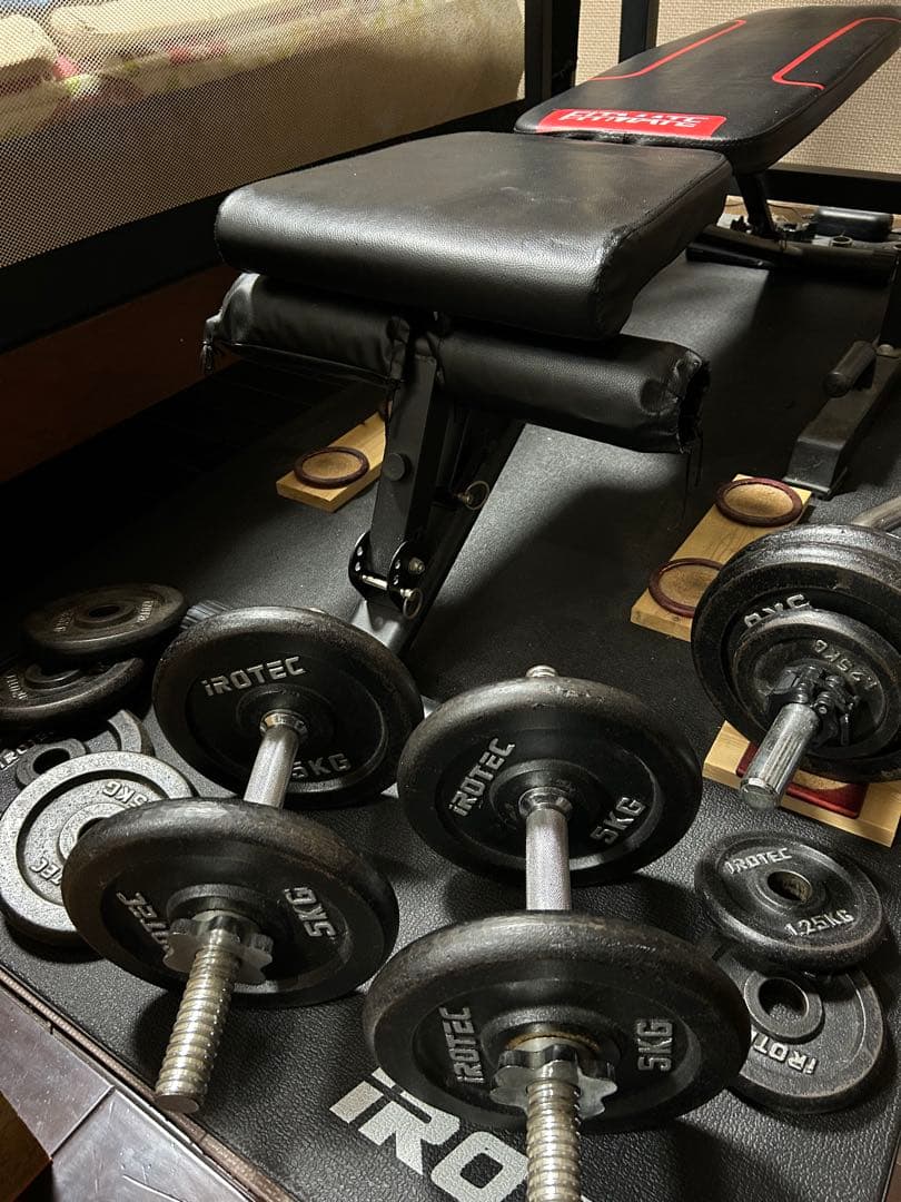 【福岡県宗像市　引取限定】インクラインベンチ　可変式ダンベル等