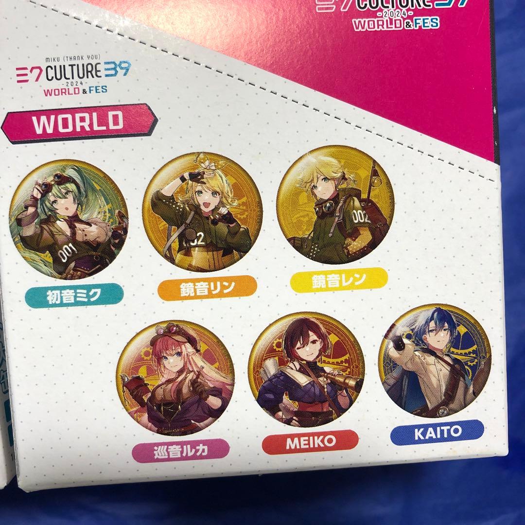 初音ミク　39culture トレーディング大き目メタリック缶バッジ
