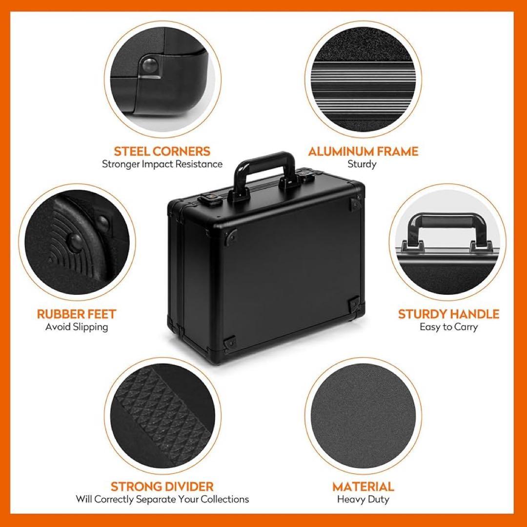 PSA鑑定用収納ケース　アタッシュケース ストレージボックス アルミ製4列訳あり