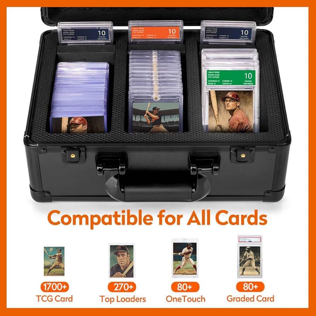 PSA鑑定用収納ケース　アタッシュケース ストレージボックス アルミ製4列訳あり