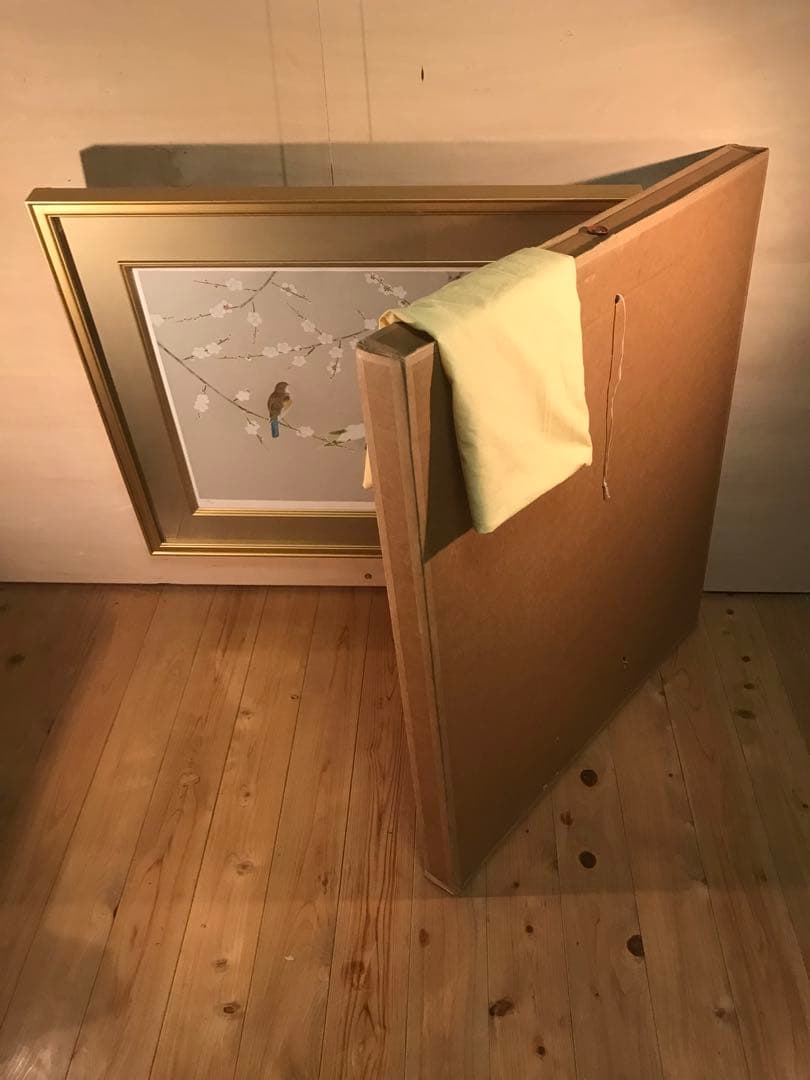 上村淳之　「待春」　シルクスクリーン　直筆サイン・落款・作品証明シール有り