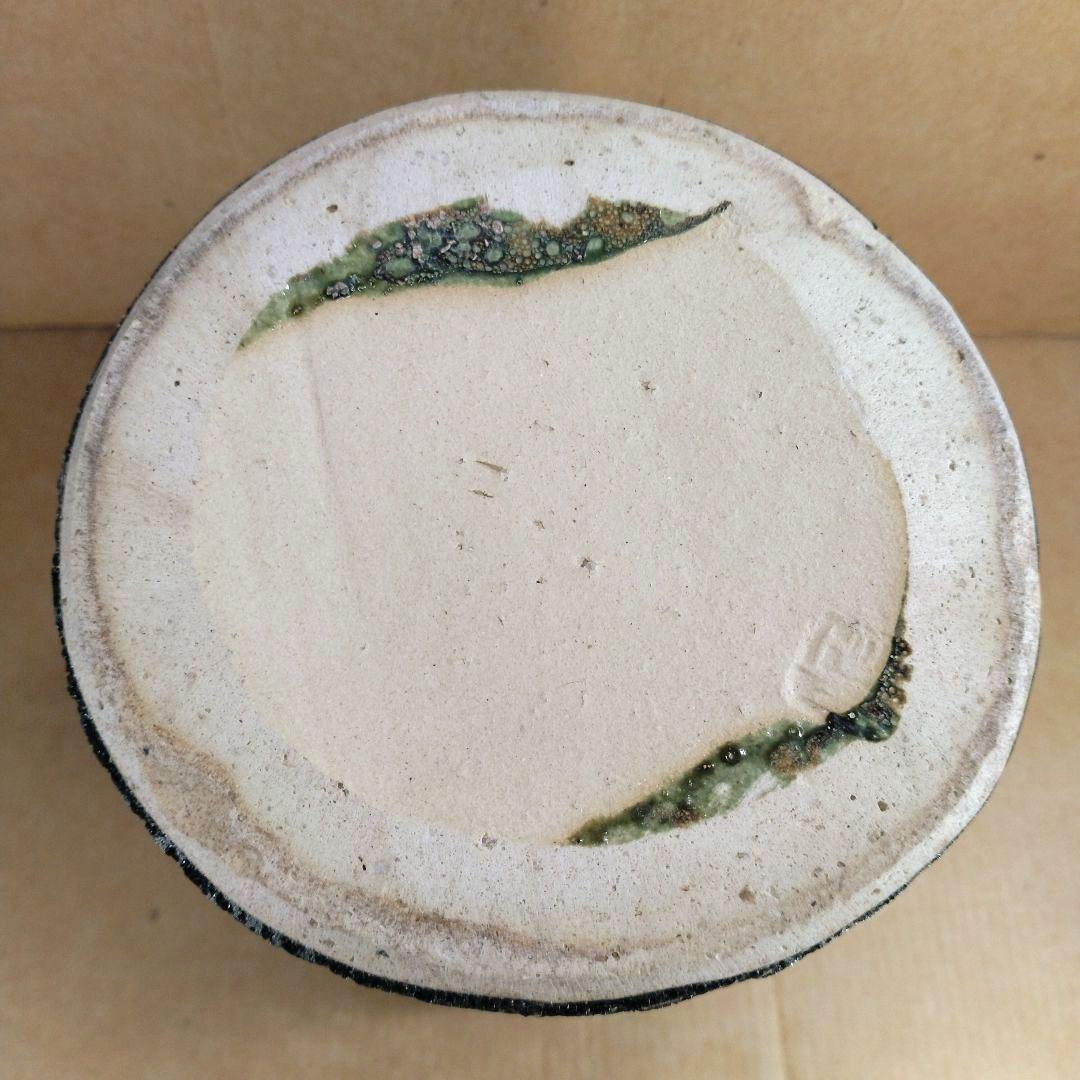 【本物保証】熊倉順吉 織部釉灰皿 共箱 栞 無傷 オブジェ焼 走泥社 前衛陶芸