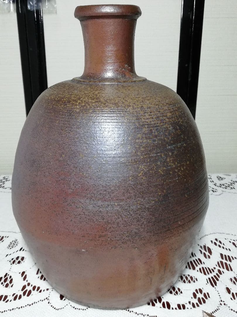 江戸末期 古備前 二升徳利 備前焼 窯印 木村の作 花入 フラワーベース 花器