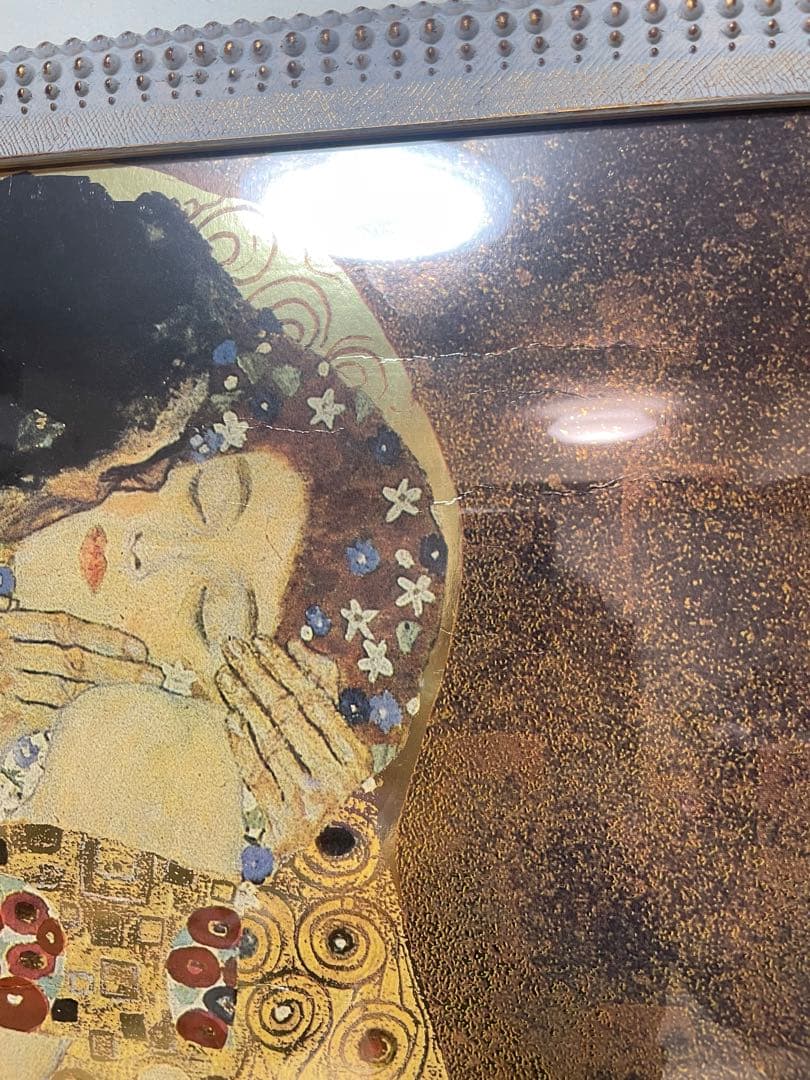 アート　クリムト　キス　レリーフ 額装　大きめサイズ　オーダー品