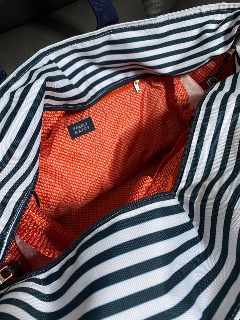 【美品】 パーリーゲイツ ボストンバッグ　ボーダー柄　PEARLY GATES