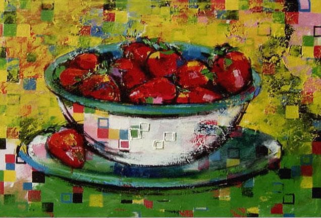 油絵 菅家令子 絵 絵画インテリア額付(白) uF6-061003 静物フルーツ