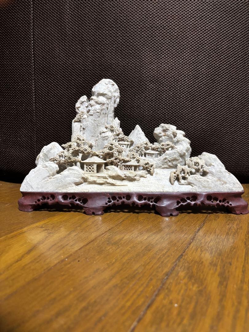 中国美術 盆石 盆景 山水 彫刻 置物 飾り石 インテリア 縁起物