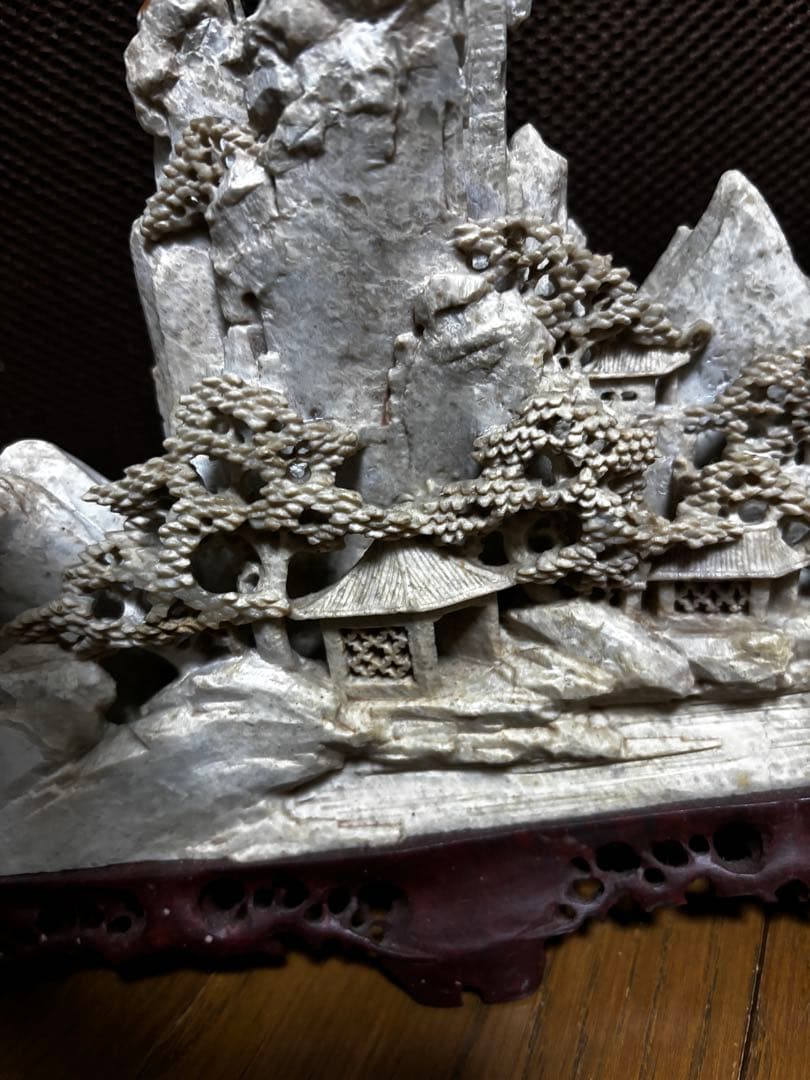 中国美術 盆石 盆景 山水 彫刻 置物 飾り石 インテリア 縁起物