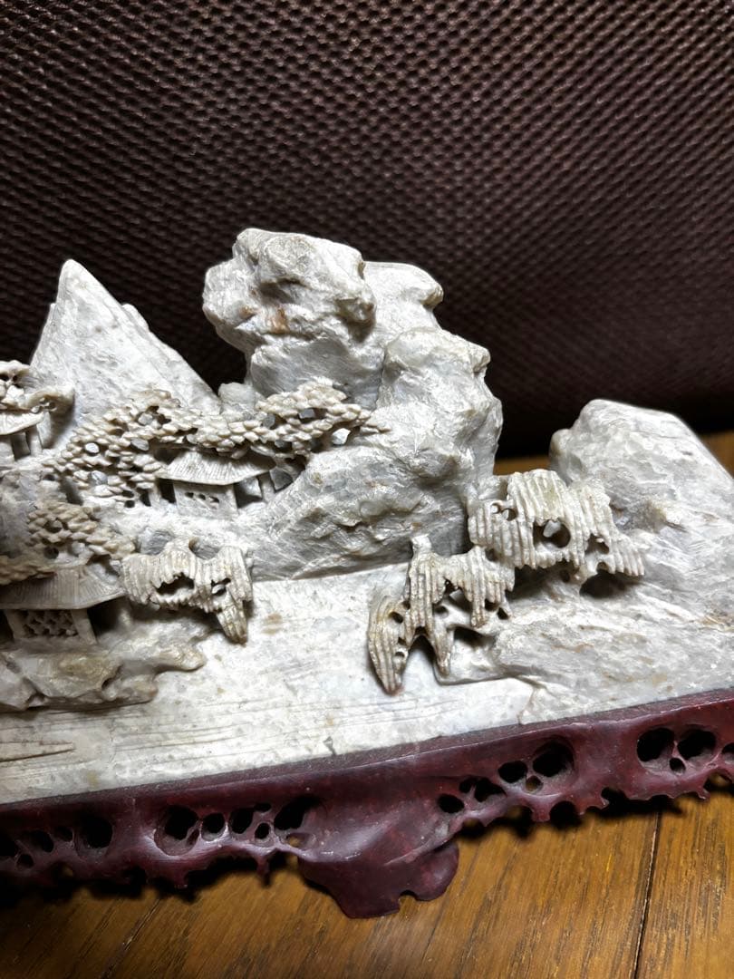 中国美術 盆石 盆景 山水 彫刻 置物 飾り石 インテリア 縁起物