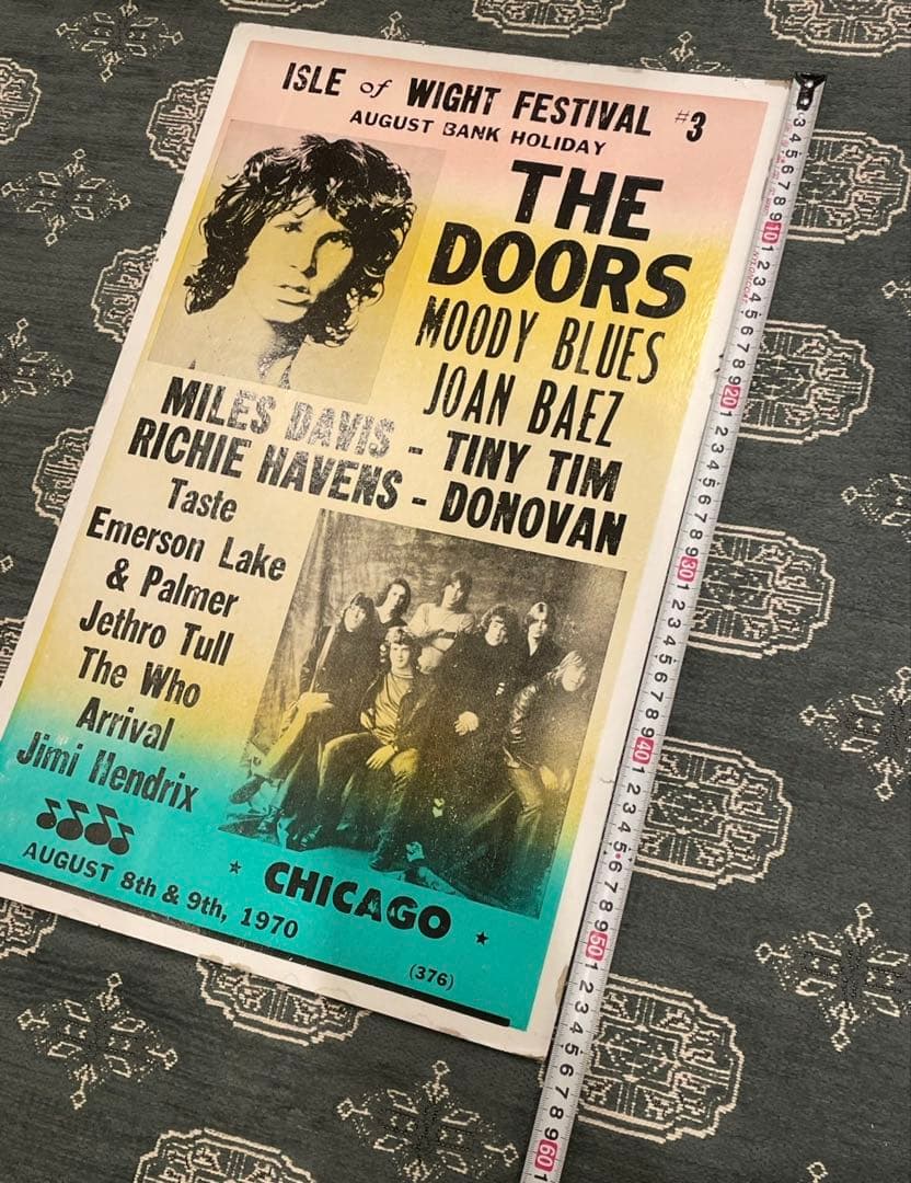 年代物フェスポスターTHEDOORSMILESDAVISJimiHendrix
