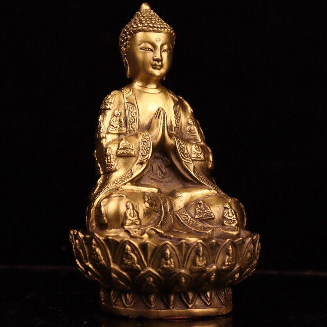 仏教美術 仏像 万仏朝宗千面如来仏 銅製 銅器