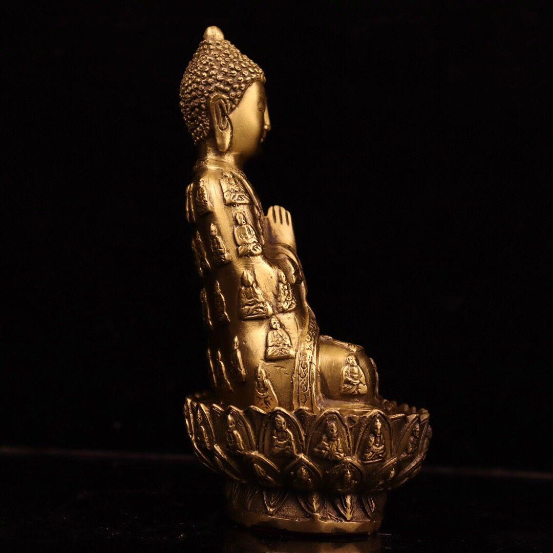 仏教美術 仏像 万仏朝宗千面如来仏 銅製 銅器