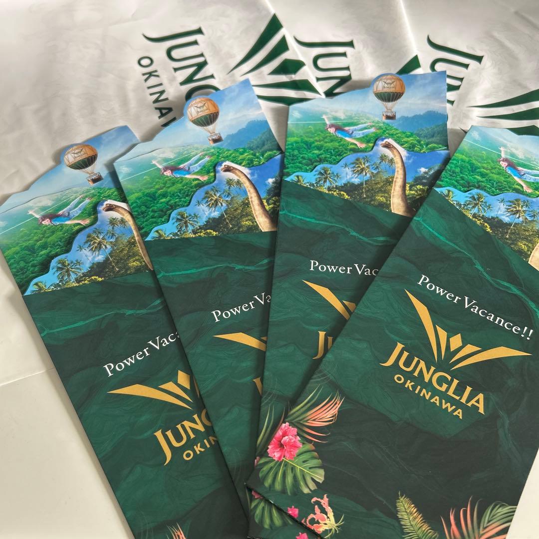 ジャングリア沖縄限定　いすゞギガトミカ4台セットショッパーとパンプレット付き❣️