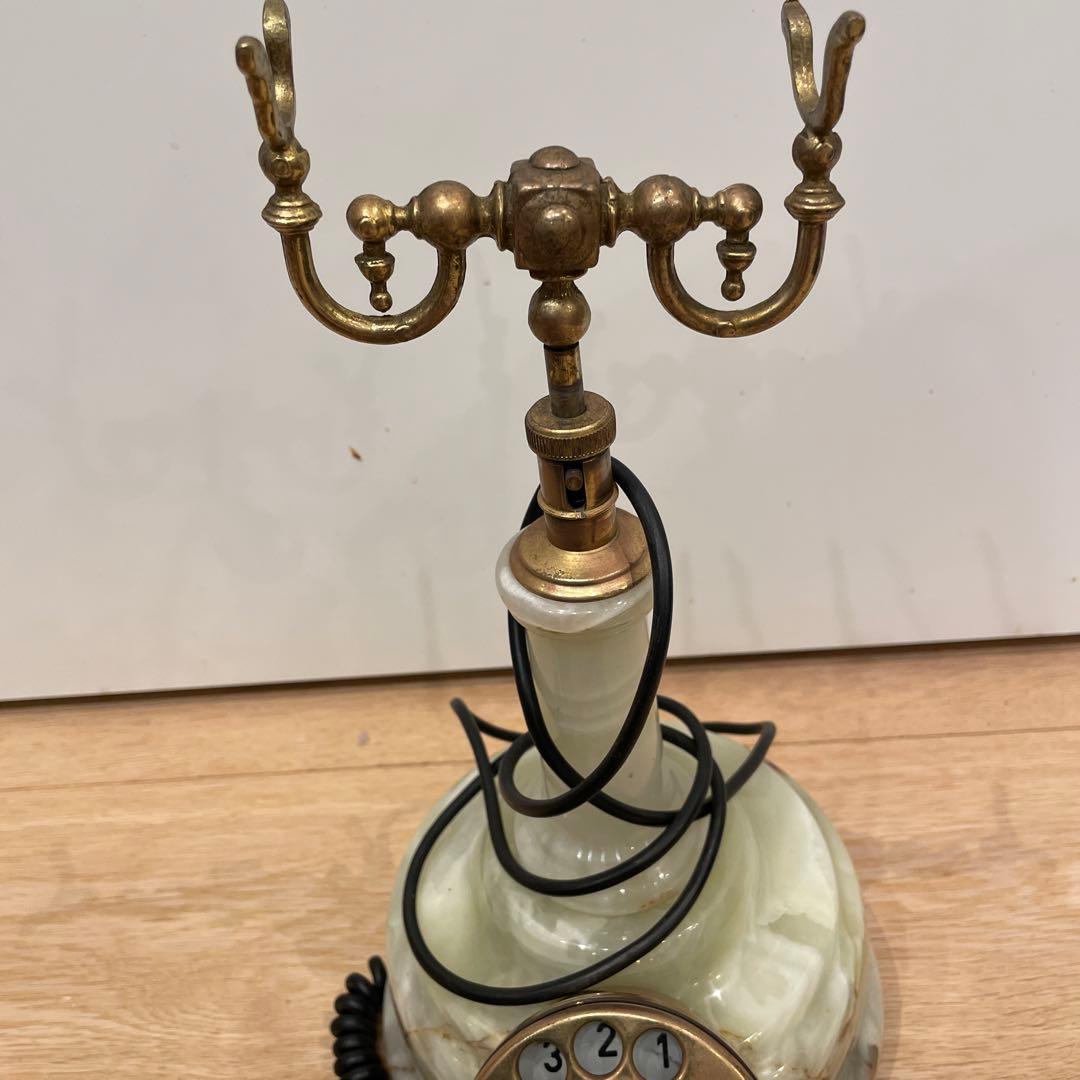 アンティーク電話機　ダイヤル式　TELART VIREGGIO 大理石