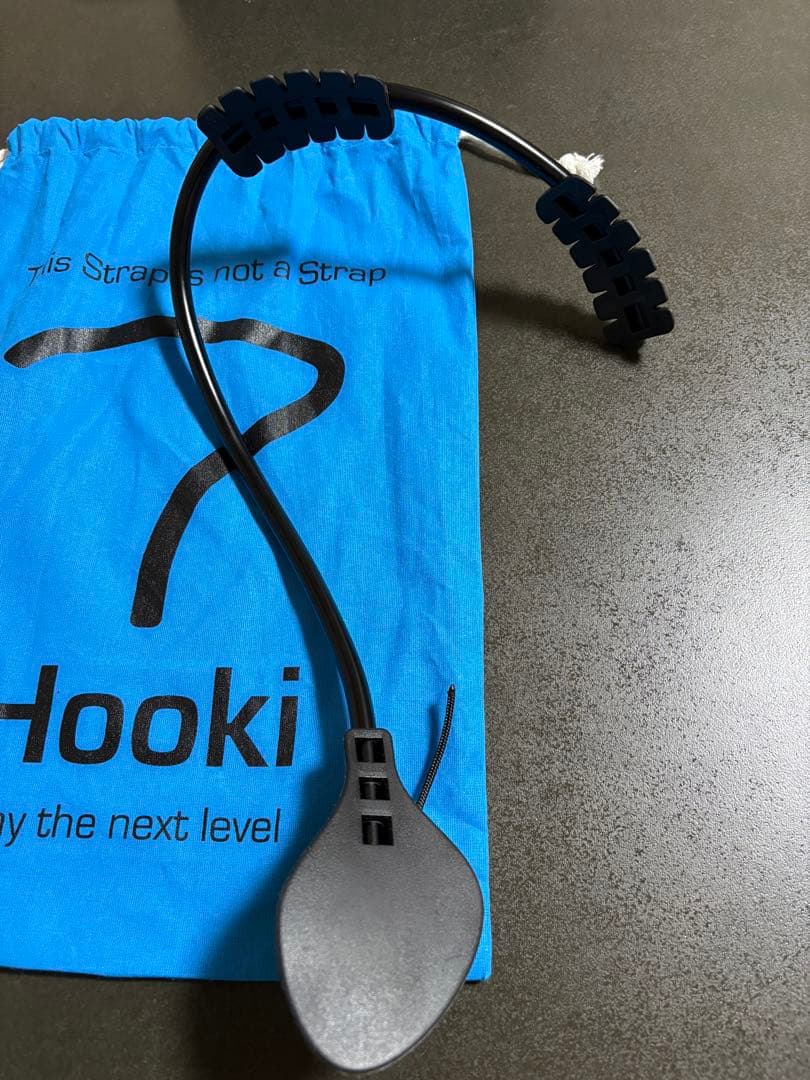 【新品未使用品】hooki ストラップ Lサイズ Black サックス