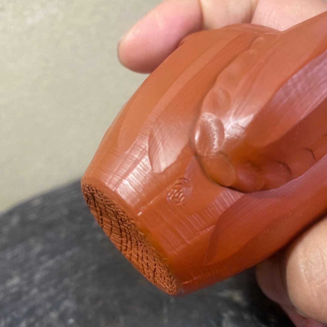 杉江木仙作　常滑急須 小型 朱泥　宝瓶　茶注A