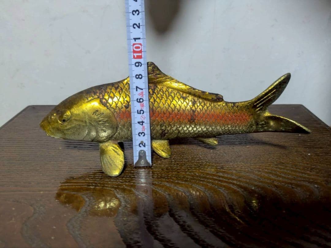 金属製 鯉の置物 約15cm