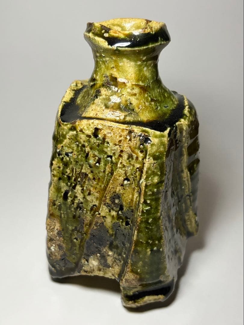 ノーミン 人気陶芸家 塚本治彦 織部 徳利 日本工芸会 正会員