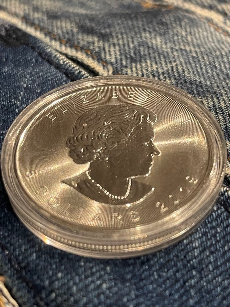 カナダ　2019年　メープルリーフ　銀貨　5ドル