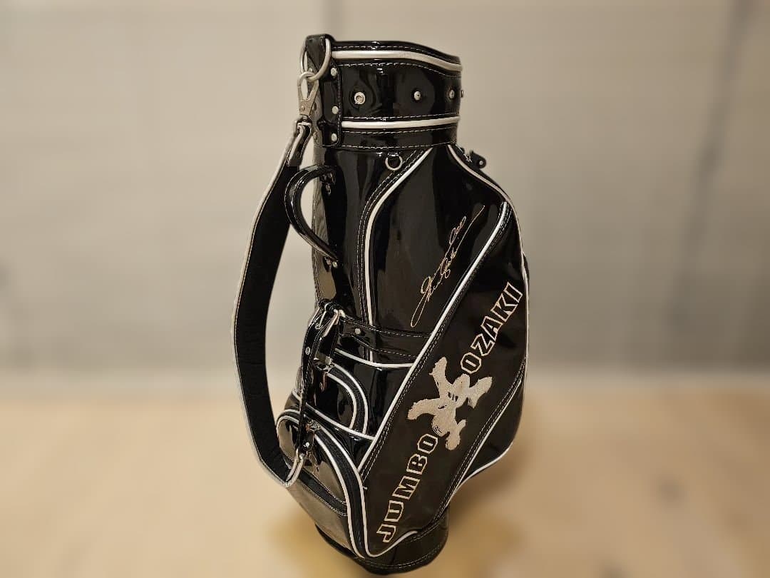 ジャンボ尾崎　Mマーク　限定キャディバッグ　ブラック　黒