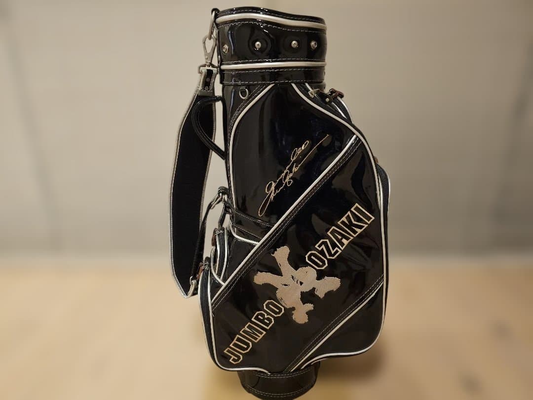 ジャンボ尾崎　Mマーク　限定キャディバッグ　ブラック　黒