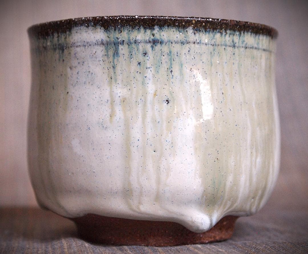 人気作家★伊藤明美【師：有光武元】朝鮮唐津筒形小服碗★焼酎杯にお勧め