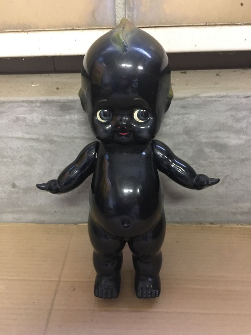古いキューピー人形　黒　セルロイド