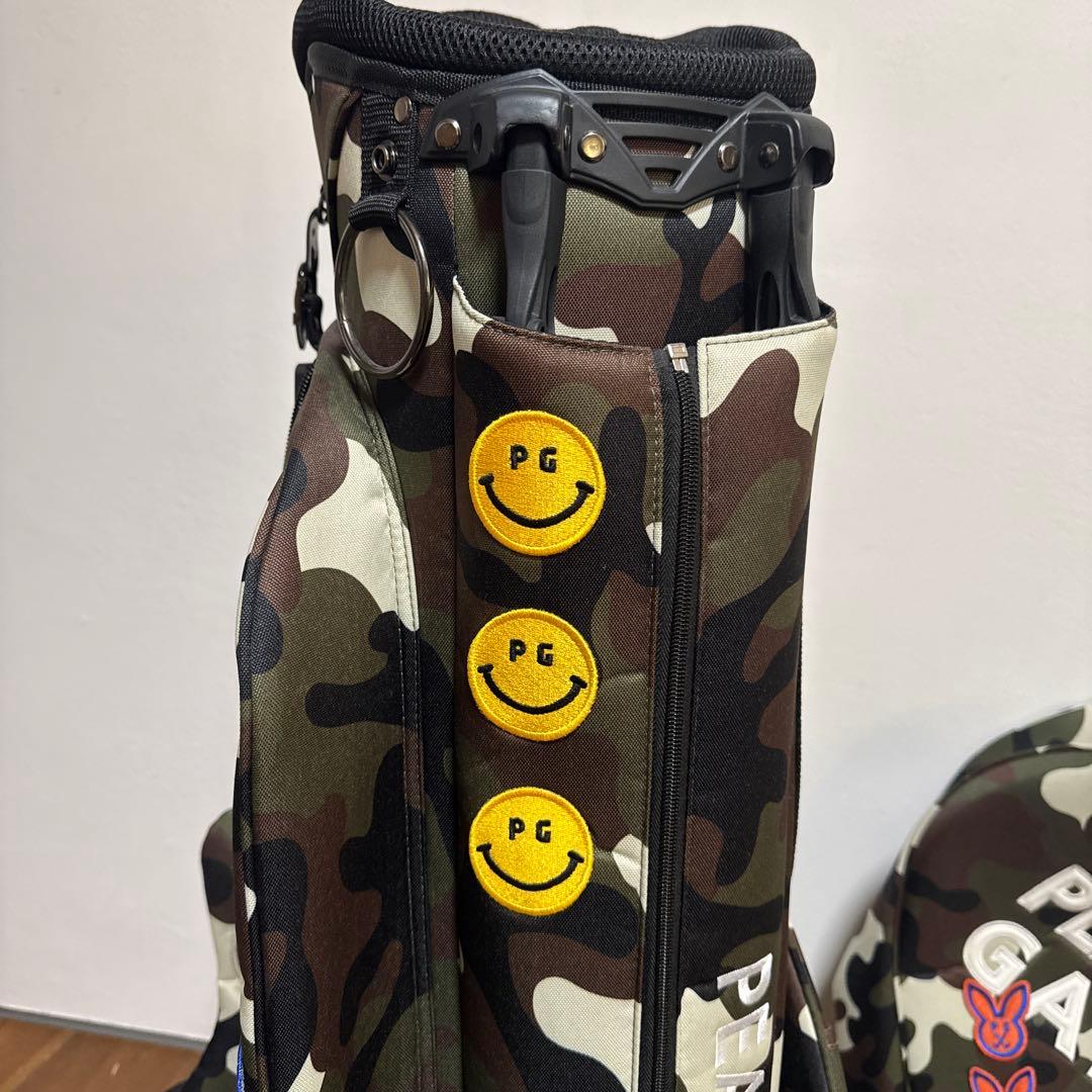 パーリーゲイツ スタンド式　キャディバッグ　ワッペンカモ