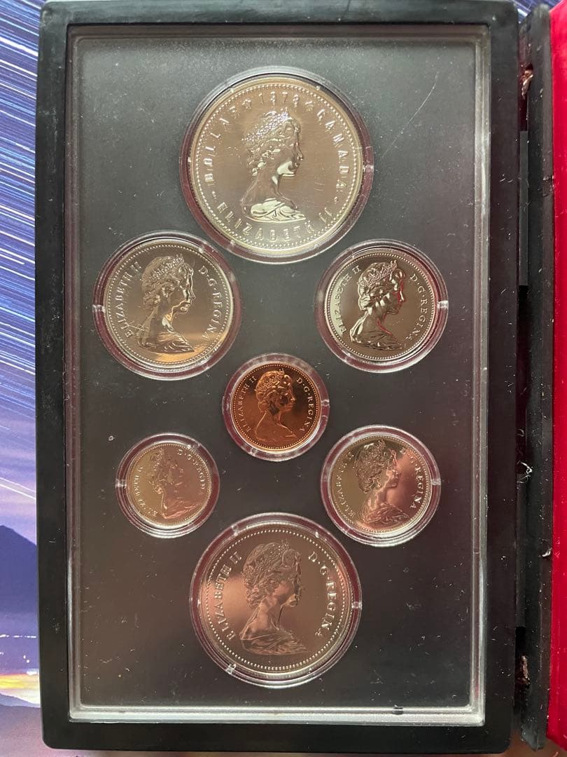 ロイヤルカナディアンミント旧プルーフ貨幣セット 7枚 (銀貨入り)