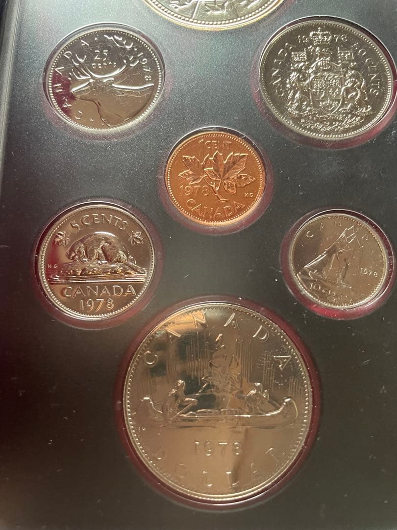 ロイヤルカナディアンミント旧プルーフ貨幣セット 7枚 (銀貨入り)