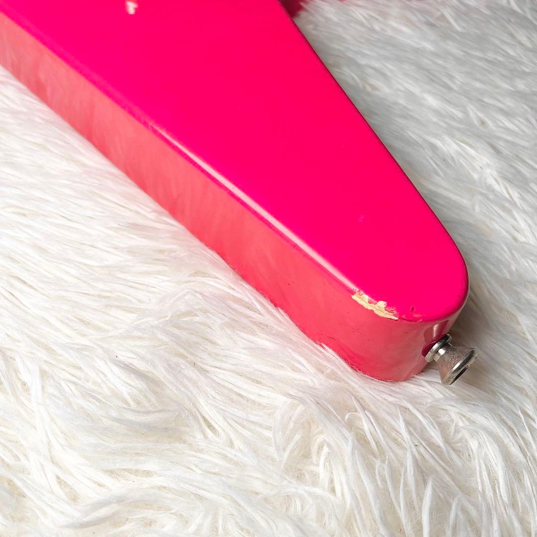 K Garage フライングV ピンク ミニギター 9V電池式