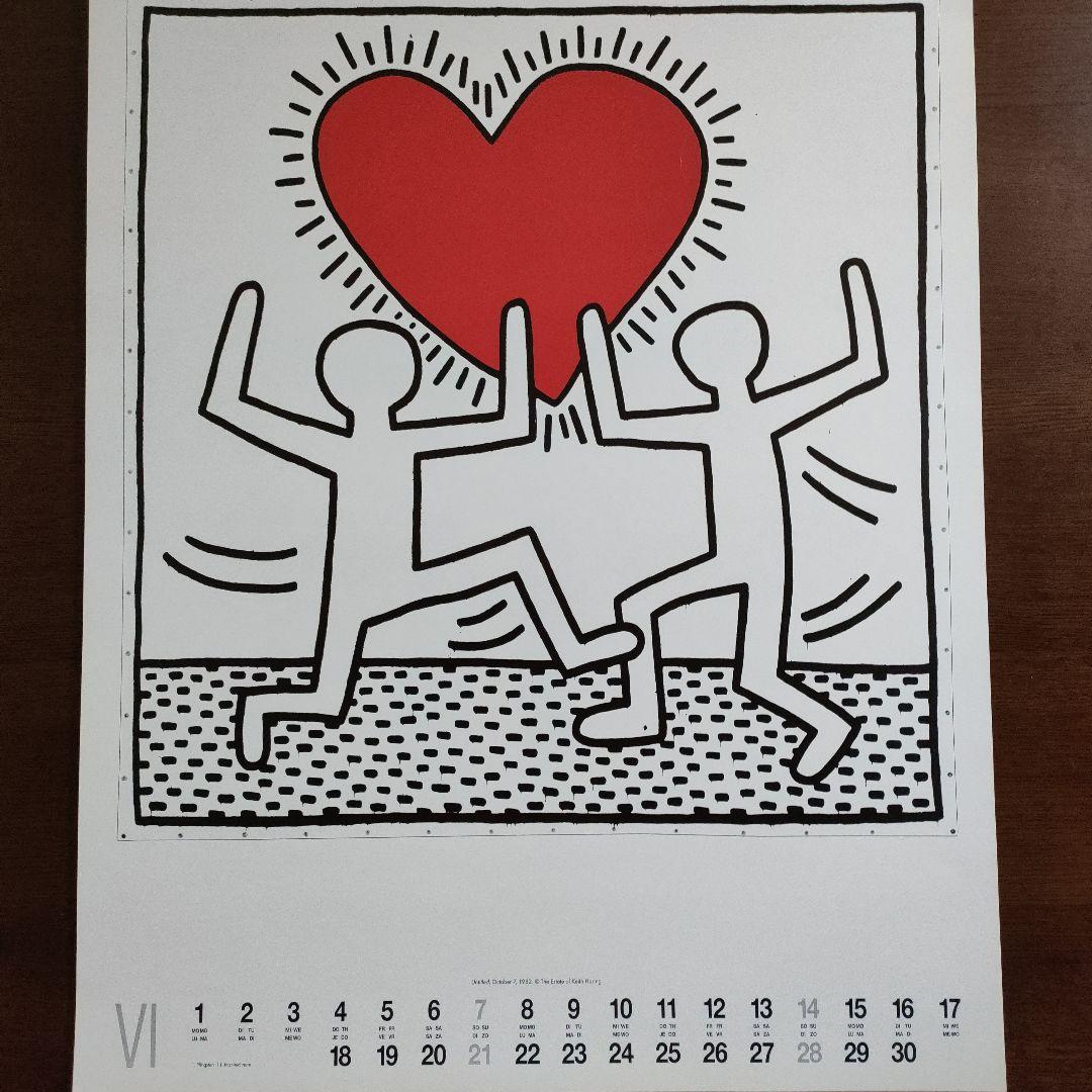 \"未使用\"キースヘリング Keith Haringリトポスター　1998カレンダ