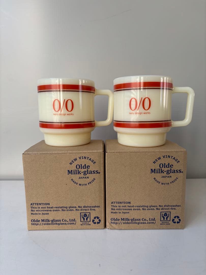 AFRO MILK GLASS neru ver 2個　ネルデザインワークス