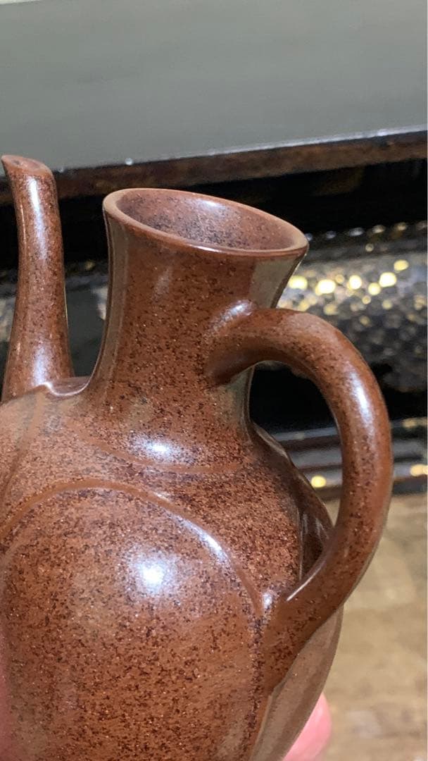 乌金釉 水差し 徳利 茶道具　燗瓶？　酒器？