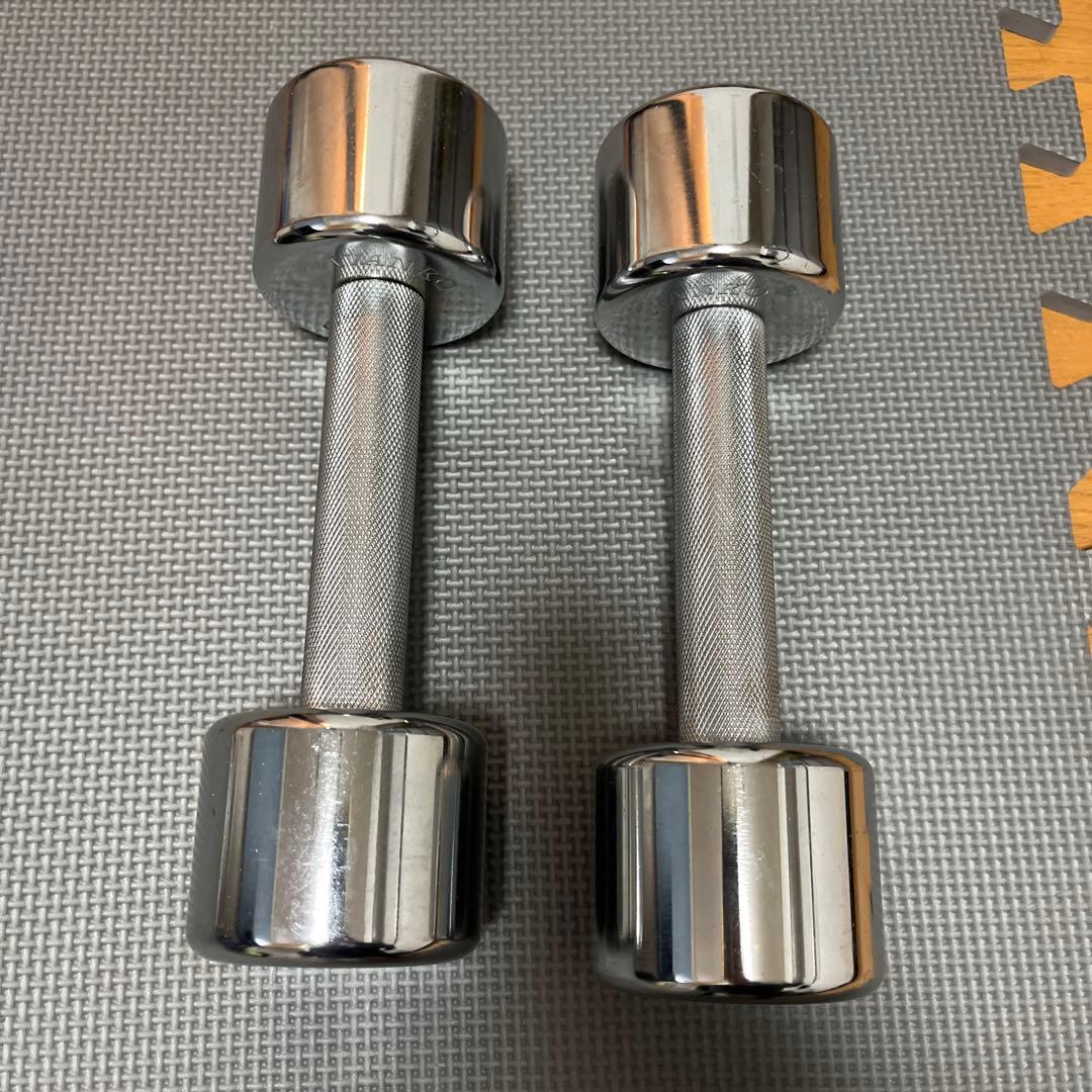 IVANKO 5kg ダンベル 2個セットシルバー