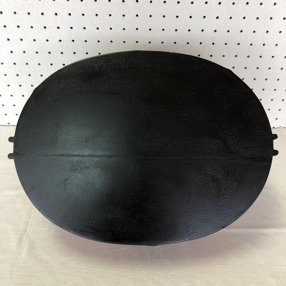 茶道具•新潟漆器 手付きの竹塗楕円型茶櫃