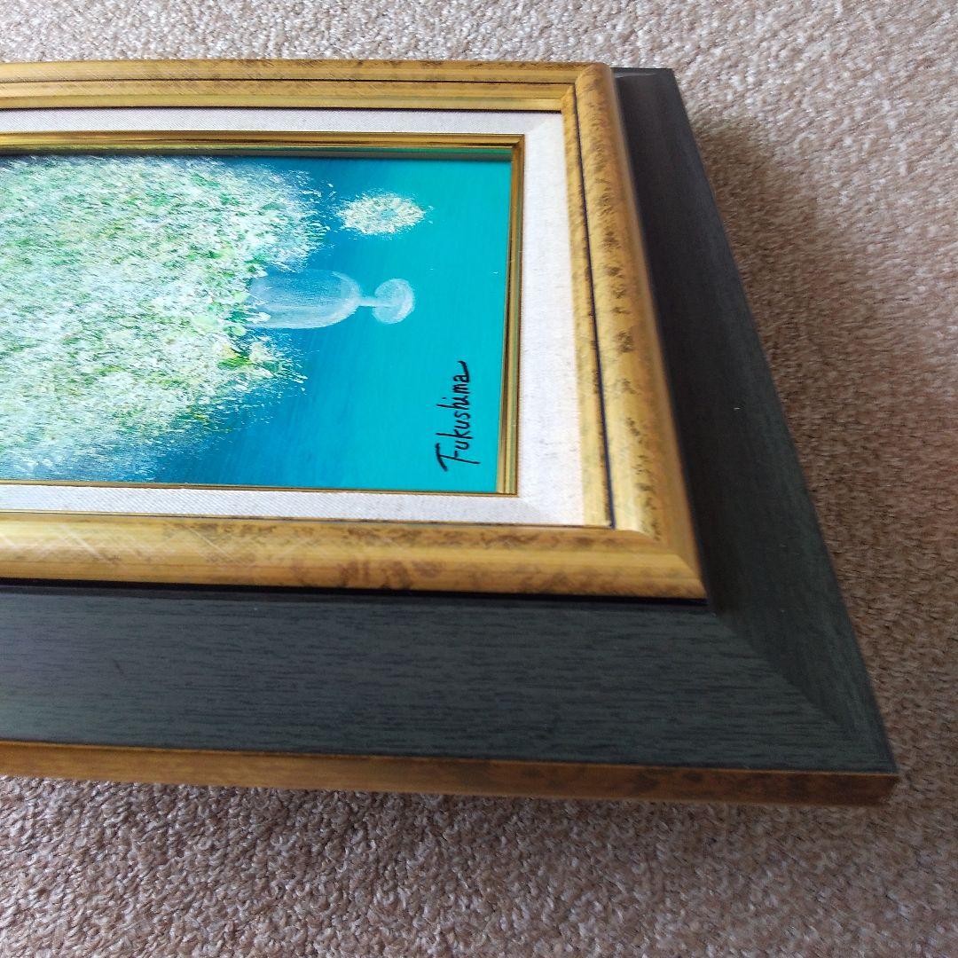 織姫010「星屑の花（神秘）ラメ入り」F3号 未使用額縁入り（匿名配送）