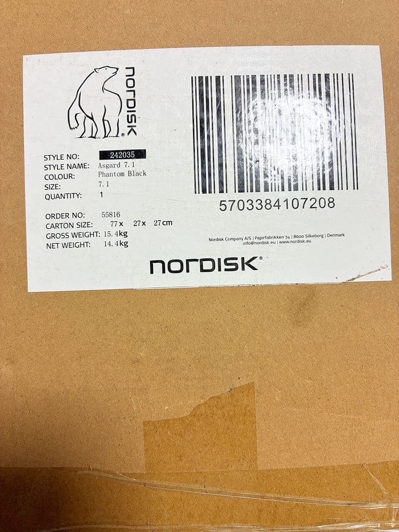 Nordisk Asgard 7.1 Phantom Black テント 黒