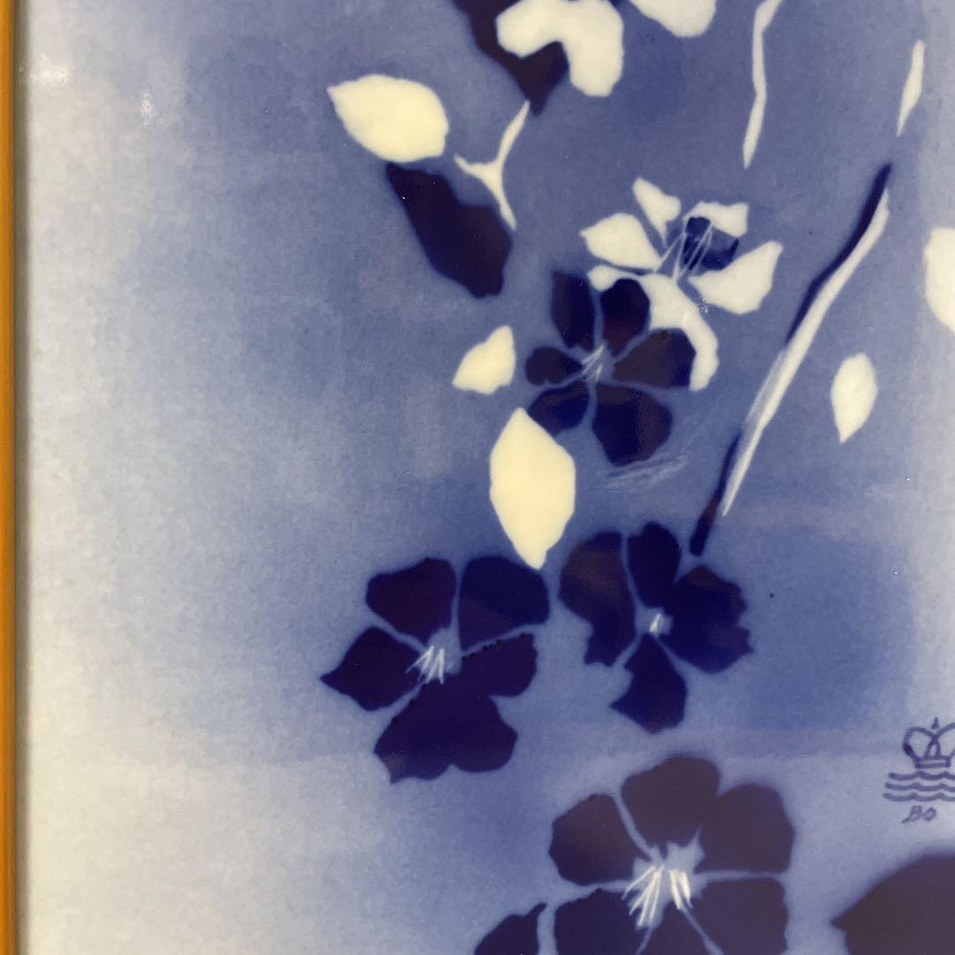 ＊Juliane Marie＊・Blue flower・額装３４cm×２８cm・