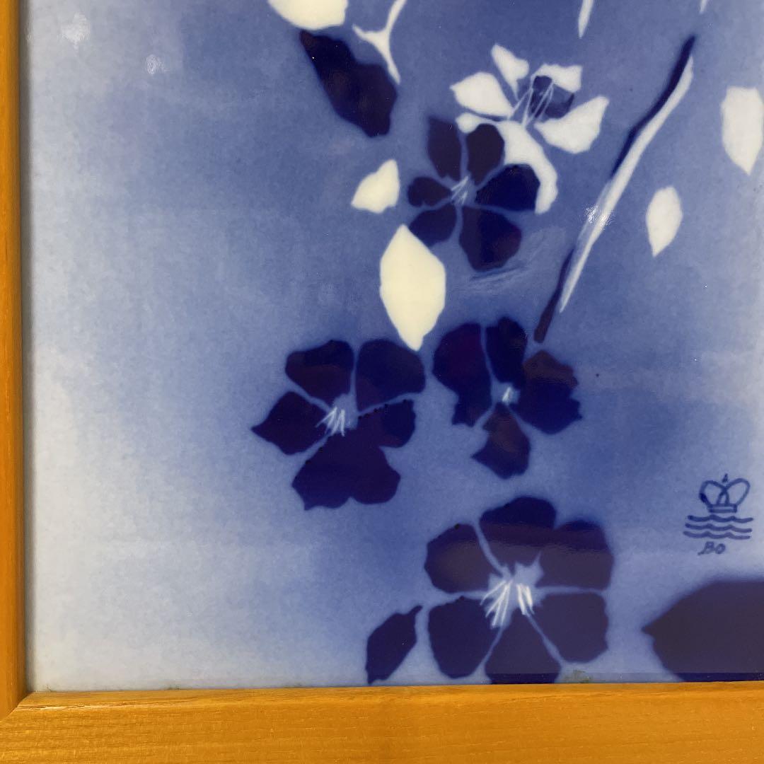 ＊Juliane Marie＊・Blue flower・額装３４cm×２８cm・