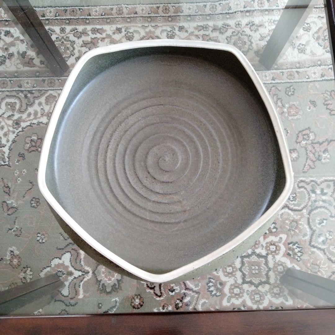 最終値下げ旧蔵中国骨董【超大水盤 青磁五菱洗】在銘有美しいコレクション新品未使用