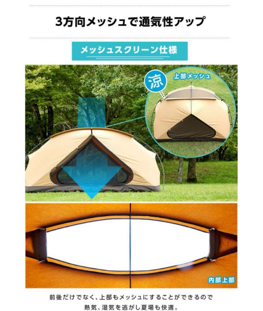 \"美品\"ビジョンピークス　TCルーテント ファミリー 4人