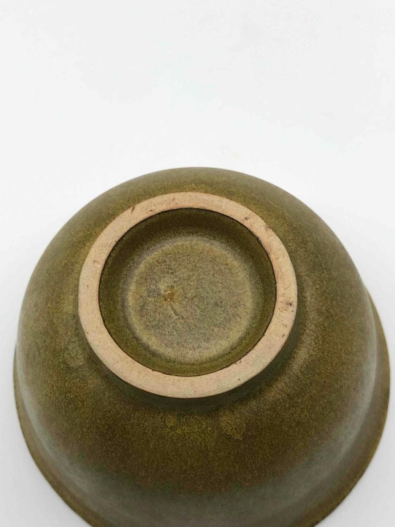 清時代　茶末釉茶碗　茶碗　湯呑　古染付　茶道具　旧家蔵出し(D-64)