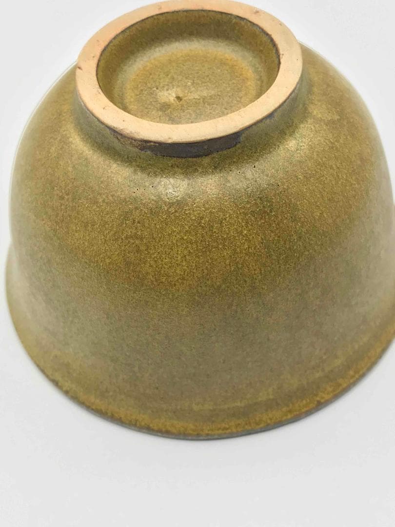 清時代　茶末釉茶碗　茶碗　湯呑　古染付　茶道具　旧家蔵出し(D-64)