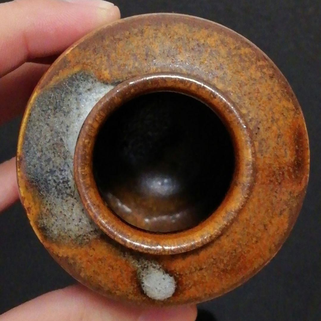 淡々斎書付　佐久間勝山作　松古窯　肩衡　茶入　共箱　仕服付　茶道具