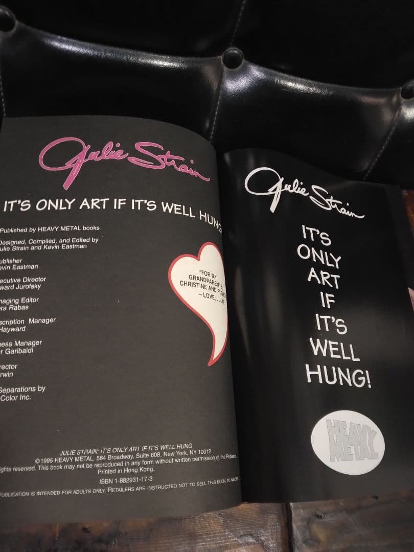直筆サイン入り　アート　写真集　ジュリー　ストレイン　ヘビーメタル イラスト