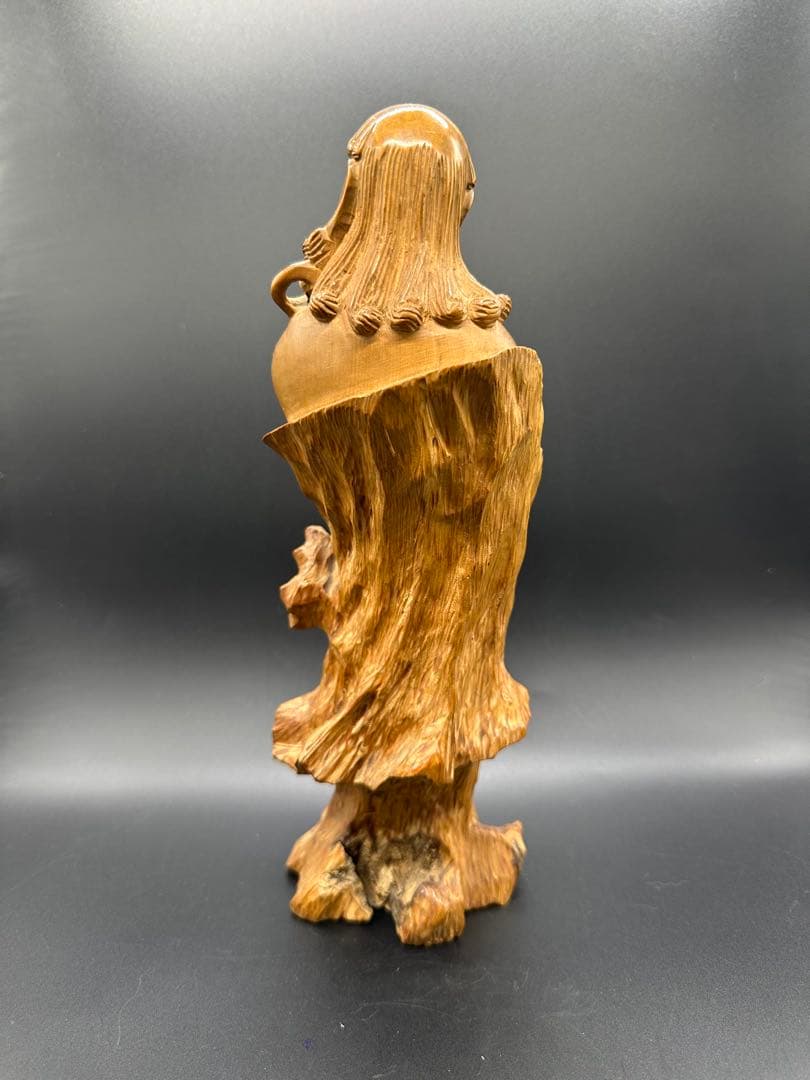 木彫　柘植 達磨 立像 古美術骨董